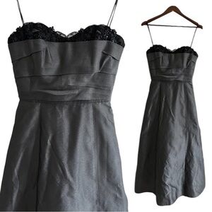 VTG 90s Azul by LianCarlo Women’s Maxi Gown Formal Dress Size 8 Gray Black